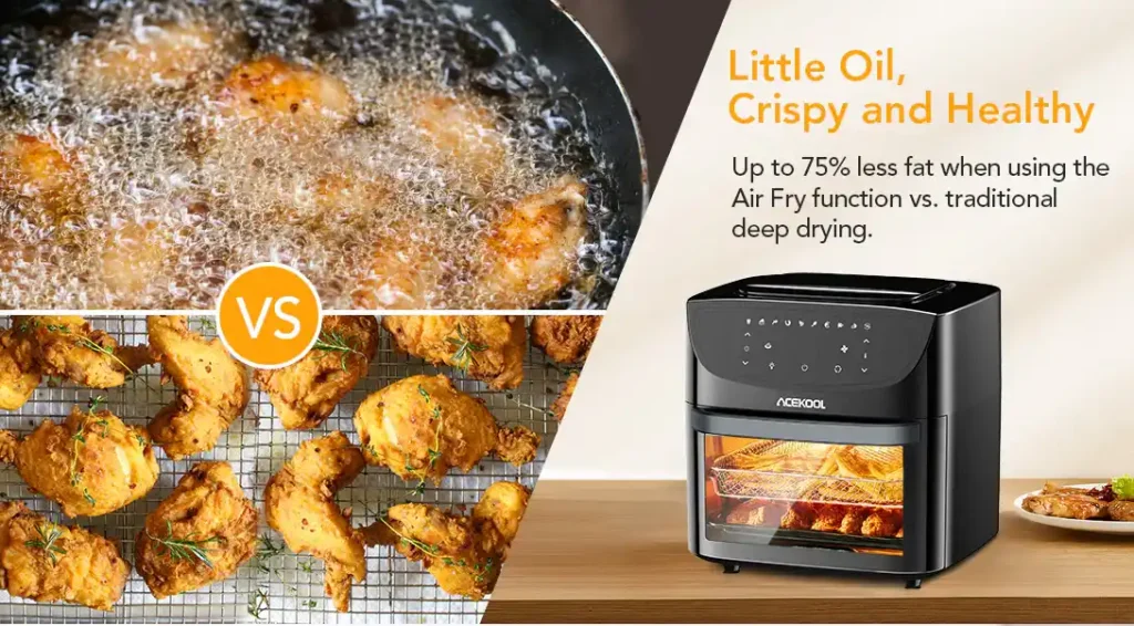 20QT Air Fryer Oven 10-in-1 Digital Convection LED Touch Screen Large Capacity Oil-Free Cooking 20QT air fryer oven, 10-in-1 digital air fryer, convection air fryer oven, LED touch screen air fryer, large capacity air fryer, oil-free cooking air fryer, multifunctional air fryer oven, family-size air fryer, 360° hot air circulation, healthy cooking air fryer