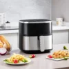 Upgrade your kitchen with. KOMORE  6L Digital Air Fryer is a game changer for healthier and fast cooking. Designed with advanced 360° hot air circulation, it delivers crispy, golden results with up to 80% less oil, making every meal guilt-free and delicious. The intuitive LED touchscreen offers effortless control, while multiple preset cooking modes take the guesswork out of meal prep. With an adjustable temperature range of 80°C-200°C  and a built-in timer, you can fry, bake, roast, and reheat with precision. Its spacious capacity allows you to cook family-size portions, while the non-stick, dishwasher-safe basket ensures easy cleanup. Whether you are making crispy fries, juicy chicken, or roasted vegetables, the KOMORE  6L Digital Air Fryer provides a seamless efficient cooking experience perfect for busy households. CE, UKCA certified for quality and reliability. For more details, visit our [Compliance certifications].