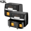 Upgrade your kitchen with. RAF 12L Dual Air Fryer is a game changer for healthier and fast cooking. Designed with advanced 360° hot air circulation, it delivers crispy, golden results with up to 80% less oil, making every meal guilt-free and delicious. The intuitive LED touchscreen offers effortless control, while multiple preset cooking modes take the guesswork out of meal prep. With an adjustable temperature range of 80°C-200°C  and a built-in timer, you can fry, bake, roast, and reheat with precision. Its spacious capacity allows you to cook family-size portions, while the non-stick, dishwasher-safe basket ensures easy cleanup. Whether you are making crispy fries, juicy chicken, or roasted vegetables, the RAF 12L Dual Air Fryer provides a seamless efficient cooking experience perfect for busy households. CE, UKCA certified for quality and reliability. For more details, visit our [Compliance certifications].