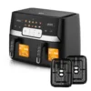 Upgrade your kitchen with. RAF 12L Dual Air Fryer is a game changer for healthier and fast cooking. Designed with advanced 360° hot air circulation, it delivers crispy, golden results with up to 80% less oil, making every meal guilt-free and delicious. The intuitive LED touchscreen offers effortless control, while multiple preset cooking modes take the guesswork out of meal prep. With an adjustable temperature range of 80°C-200°C  and a built-in timer, you can fry, bake, roast, and reheat with precision. Its spacious capacity allows you to cook family-size portions, while the non-stick, dishwasher-safe basket ensures easy cleanup. Whether you are making crispy fries, juicy chicken, or roasted vegetables, the RAF 12L Dual Air Fryer provides a seamless efficient cooking experience perfect for busy households. CE, UKCA certified for quality and reliability. For more details, visit our [Compliance certifications].