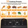 Upgrade your kitchen with. 8L Dual Zone Air Fryer is a game changer for healthier and fast cooking. Designed with advanced 360° hot air circulation, it delivers crispy, golden results with up to 80% less oil, making every meal guilt-free and delicious. The intuitive LED touchscreen offers effortless control, while multiple preset cooking modes take the guesswork out of meal prep. With an adjustable temperature range of 80°C-200°C  and a built-in timer, you can fry, bake, roast, and reheat with precision. Its spacious capacity allows you to cook family-size portions, while the non-stick, dishwasher-safe basket ensures easy cleanup. Whether you are making crispy fries, juicy chicken, or roasted vegetables, the 8L Dual Zone Air Fryer provides a seamless efficient cooking experience perfect for busy households. CE, UKCA certified for quality and reliability.