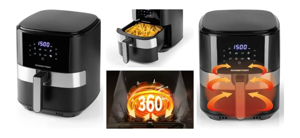 KitchenGO 8L Smart Air Fryer | Touch Control | 8 Presets | 60-Min Timer | 80°C-200°C 8L Air Fryer, Smart Air Fryer, Large Capacity Air Fryer, Digital Touchscreen Air Fryer, Oil-Free Cooking Appliance, Multifunctional Air Fryer, Healthy Cooking Air Fryer, Adjustable Temperature Control Air Fryer, Non-Stick Basket Air Fryer, Energy-Efficient Air Fryer