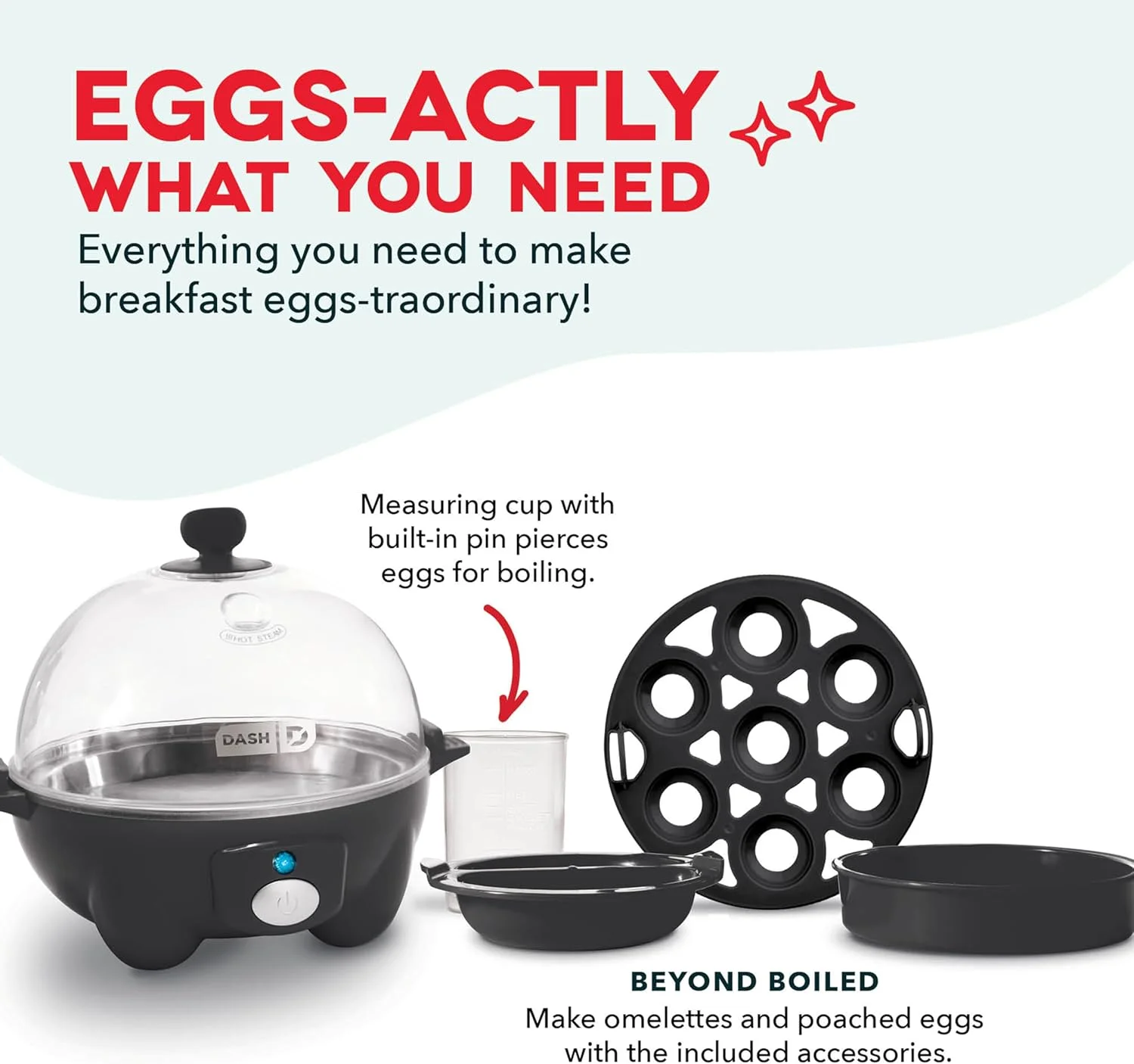 Cook perfect hard or soft boiled eggs fast with this electric egg cooker. Compact, safe, and easy to use. Shop now at KitchenGO™.