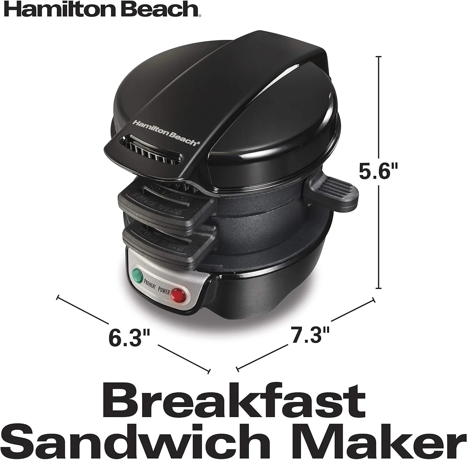 Make fresh breakfast sandwiches in minutes. Compact, non-stick breakfast sandwich maker for eggs, muffins & bacon. Easy, fast & mess-free.